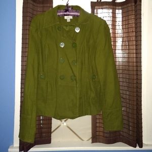 AnnTaylor Loft Vintage Olive Green lined Blazer
